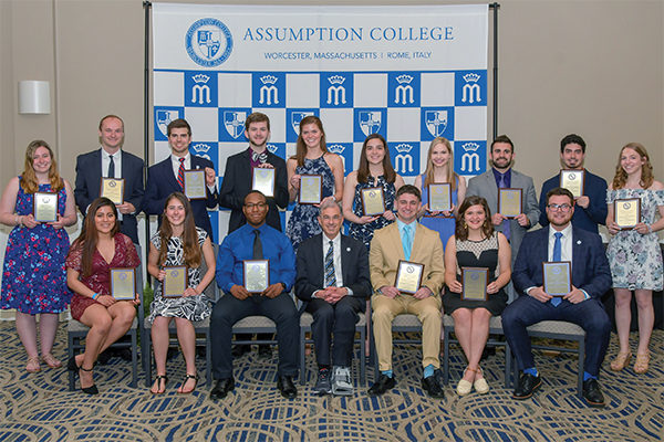 2019 Crown & Shield Award winners with President Francesco C. Cesareo, Ph.D.